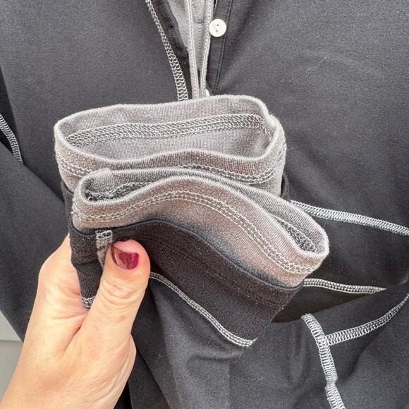 Mountain Hardwear size S Butter Button Up Long Sleeve Active Top - Black - Picture 5 of 9